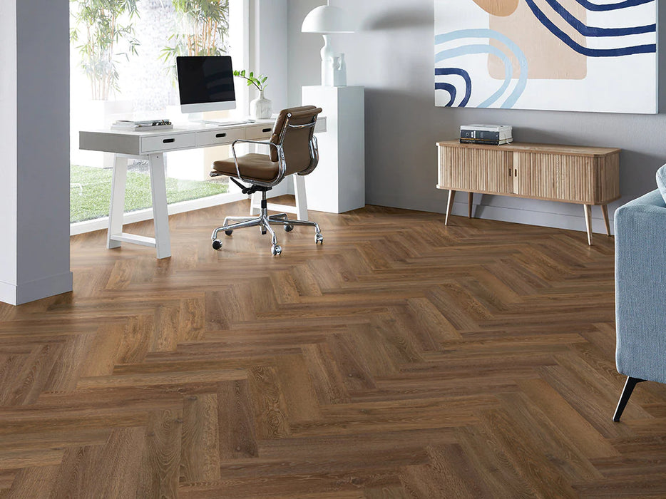 mFLOR 46416 Parva Oak XL Visgraat Liguria | Dryback lijm PVC