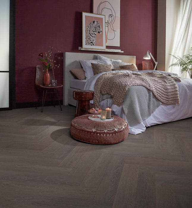 VT Wonen Herringbone Charcoal | Visgraat Klik PVC