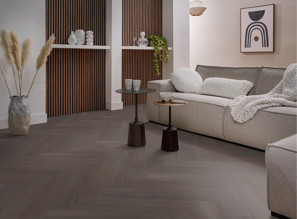 VT Wonen Herringbone Charcoal | Visgraat Klik PVC