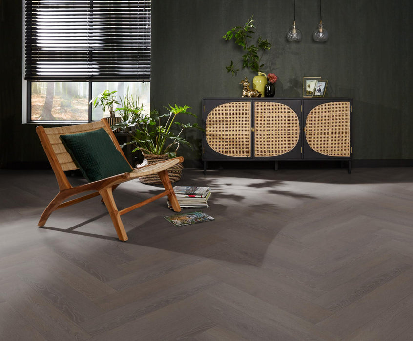 VT Wonen Herringbone Charcoal | Visgraat Klik PVC