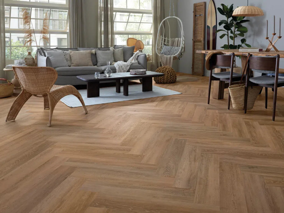 mFLOR 46416 Parva Oak XL Visgraat Liguria | Dryback lijm PVC